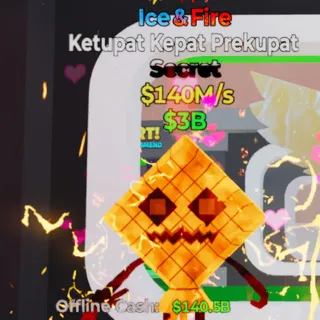 Fortnite Steal the Brainrot Ketupat Kepat Prekupat Ice And Fire 3 Traits 140M/s