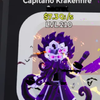 Fortnite Steal the Brainrot Capitano Krakenfire Void 7.3Qi/s Lvl 210 4 Traits