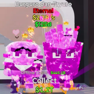 Fortnite Steal the Brainrot Burguro Dan Fryuro Crystal 5 Traits 2.2B/s