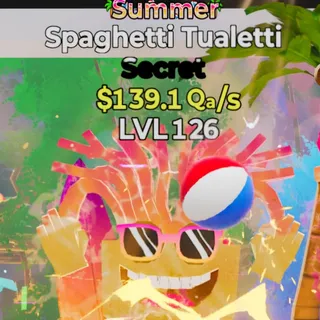 Fortnite Steal the Brainrot Spaghetti Tualetti Summer 139.1Qa/s Lvl 126 2 Traits