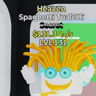 Fortnite Steal the Brainrot Spaghetti Tualetti Heaven 131.3Qa/s Lvl 131