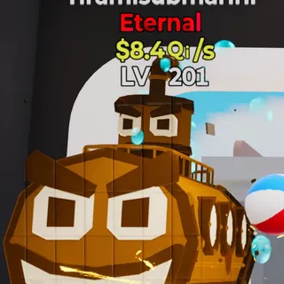 Fortnite Steal the Brainrot Tiramisubmarini Chocolate 8.4Qi/s Lvl 201 2 Traits