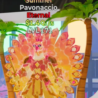 Fortnite Steal the Brainrot Pavonaccio Summer Eternal 1.4Qi/s Lvl 171