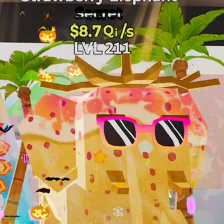 Fortnite Steal the Brainrot Strawberry Elephant Summer 8.7Qi/s Lvl 211 4 Traits