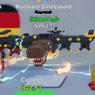 Fortnite Go Up for Brainrots Nuclearo Dinossauro Default 610.8Qa/s Lvl 195 2 Traits