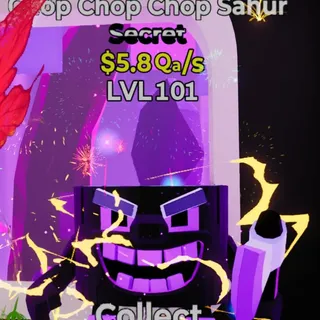Fortnite Steal the Brainrot Chop Chop Chop Sahur Void 5.8Qa/s Lvl 101 2 Traits