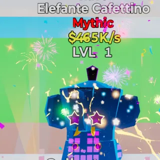 Fortnite Steal the Brainrot Elefante Cafettino Rave 2 Traits 465K/s Lvl 1