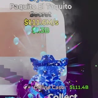 Fortnite Steal the Brainrot Paquito El Taquito Crystal 2 Traits 111.6M/s