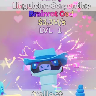 Fortnite Steal the Brainrot Linguicine Serpentine Galaxy 3.3M/s Lvl 1 4 Traits