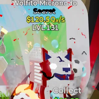 Fortnite Steal the Brainrot Wolfito Micronodo Football 120.5Qa/s Lvl 131 3 Traits