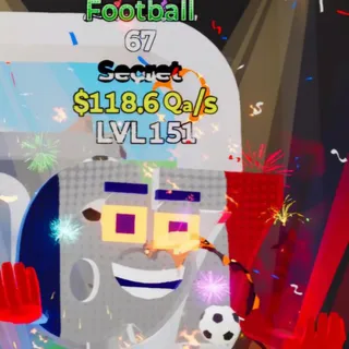 Fortnite Steal the Brainrot 67 Football 118.6Qa/s Lvl 151 3 Traits