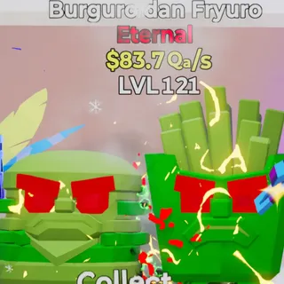 Fortnite Steal the Brainrot Burguro Dan Fryuro Zombie 83.7Qa/s Lvl 121 2 Traits