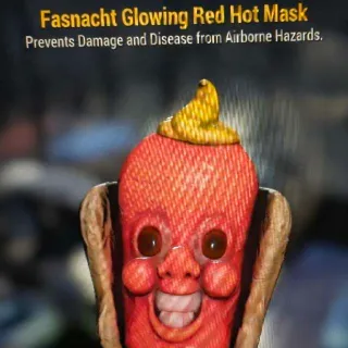 Glowing Red Hot Brat Boy fasnacht Mask