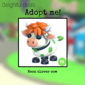 Neon clover cow