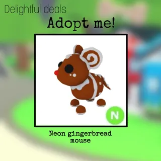 Neon gingerbread mouse