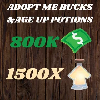 Adopt me bucks and age up potions
