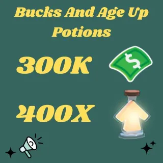 Adopt me bucks and age up potions