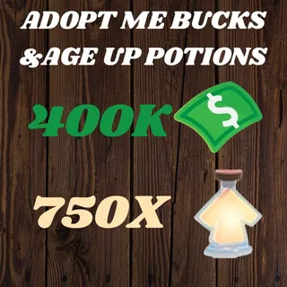 Adopt me bucks and age up potions