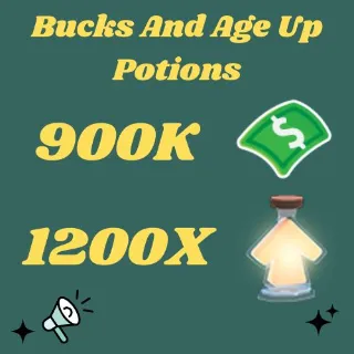 Adopt me bucks and age up potions