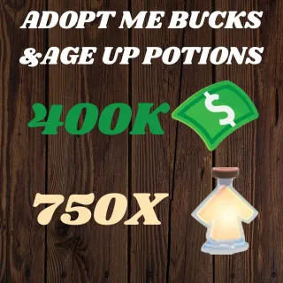 Adopt me bucks and age up potions