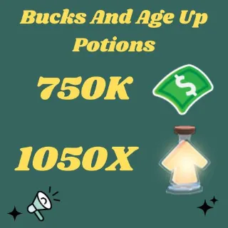 Adopt me bucks and age up potions