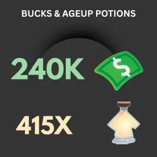 Adopt me bucks and age up potions