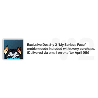 Destiny 2 " My serious face " Emblem
