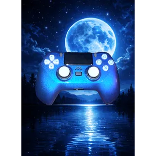TMR Anti-Drift Joystick Custom Upgraded Shell Chameleon Blue PS4 Controller Lynx Controller Mod