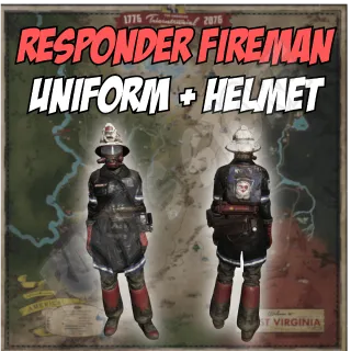 Responder Fireman Uniform + Helmet [RARE APPAREL]