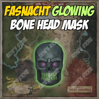 Fasnacht Glowing Bone Head Mask
