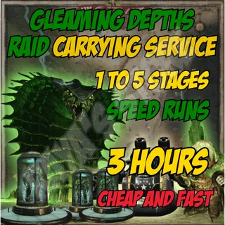 3 Hours Gleaming Depths Raid Carry [1 to 5 Stages]