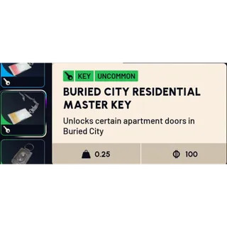 Buried City Residential Master Key - ARC Raiders