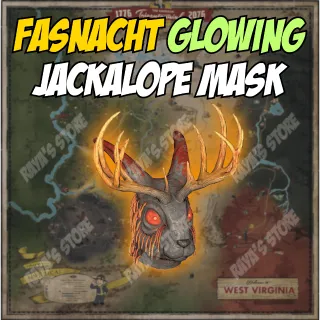 Fasnacht Glowing Jackalope Mask