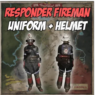 Responder Fireman Uniform + Helmet [RARE APPAREL]