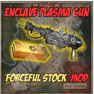 Enclave Plasma Gun: Forceful Stock mod