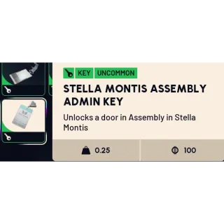 Stella Montis Assembly Admin Key - ARC Raiders