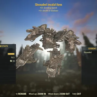 Shrouded Invalid Item Wood Armor [Rare Dev Apparel]