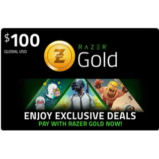 $100.00 USD Razer Gold
