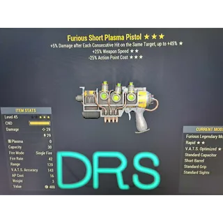 furious 25 25 plasma pistol