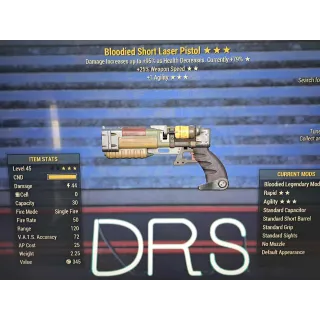 bloodied  25% FFR laser pistol