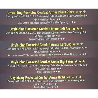 unyielding ap combat armor set