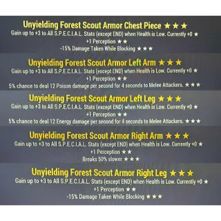 unyielding forest scout armor set