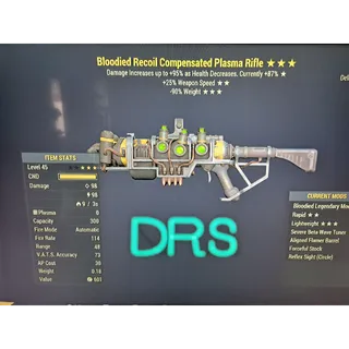 Bloodied FFR 90%RW plasma rifle
