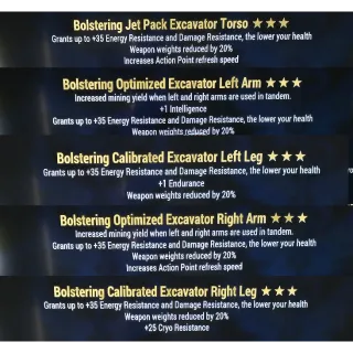 LEGACY JETPACK EXCAVATOR BOLSTERING WWR  SET