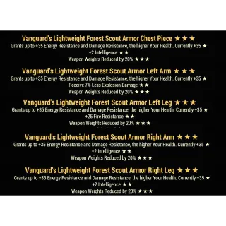 vanguard wwr forest scout armor set