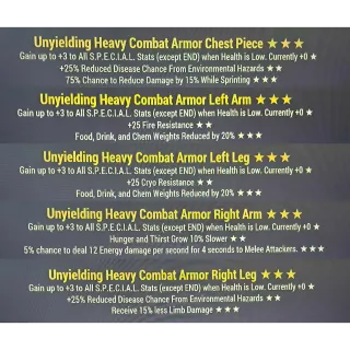 unyielding heavy combat armor set