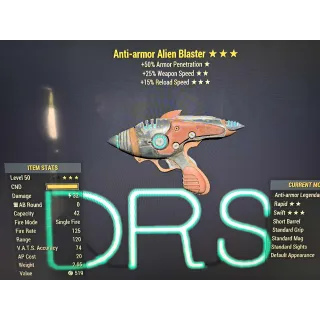 anti armor 25%ffr 15fr alien blaster