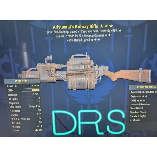aristocrat explosive 15% reload rail