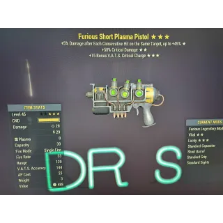 furious 50 15 plasma pistol