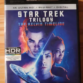 Star Trek Trilogy: The Kelvin Timeline (4K Apple TV, Vudu)